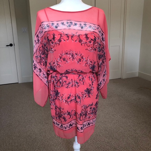 BCBG Maxazria Coral Sheer Layered Dress - Picture 3 of 3